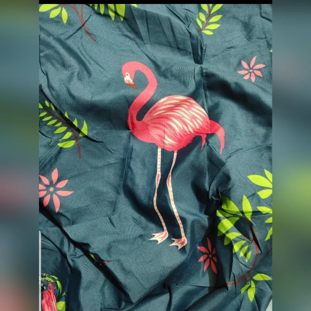 3pc Flamingos Queen Fitted Sheet Set